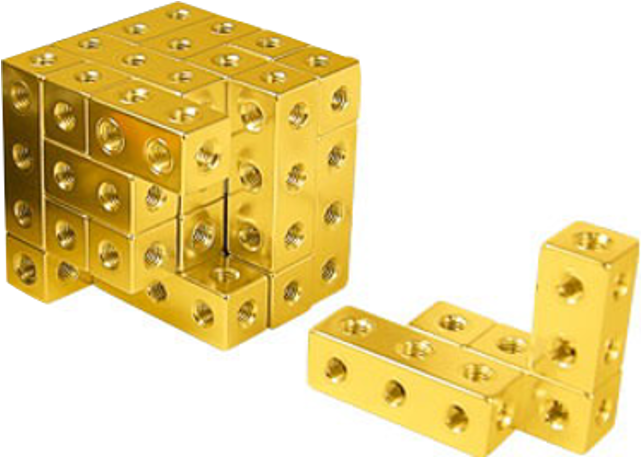 Fight Cube - 4x4x4 - Gold - Cube (640x640), Png Download