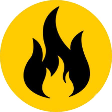 Fire And Emergency Services - Flame Icon Transparent Background (446x446), Png Download