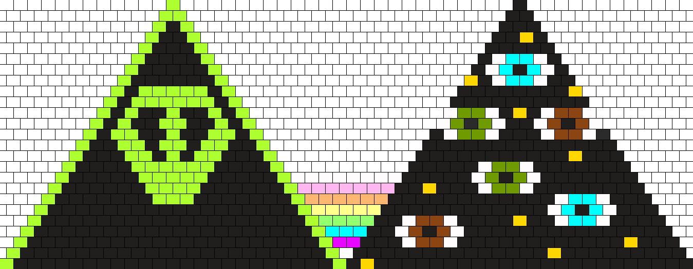 Alien Eyes Bikini Bra Bead Pattern - Molen De Herder (1349x524), Png Download
