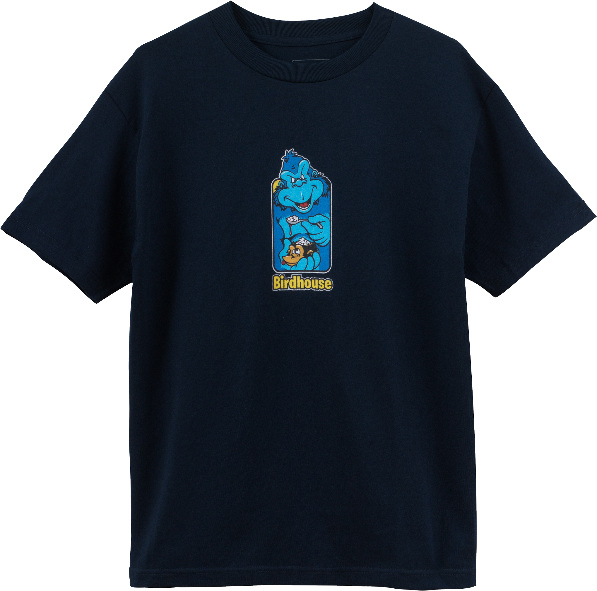 Birdhouse Old School T-shirt - Birdhouse Tony Hawk Old School Jaws Deck Navy Blue (2048x2017), Png Download