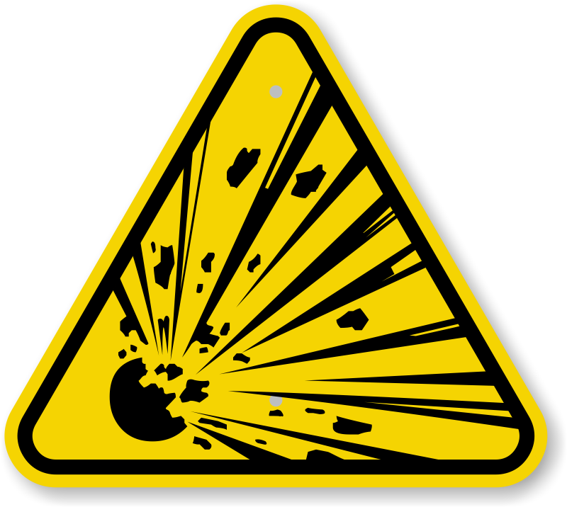 Zoom, Price, Buy - Explosive Materials Sign (800x716), Png Download