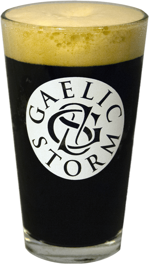 Gaelic Storm Pint Glass - Stout (1000x1000), Png Download