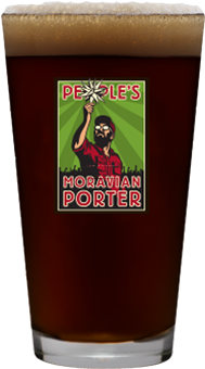Moravian Porter Pint Glass - Pint Glass (387x382), Png Download