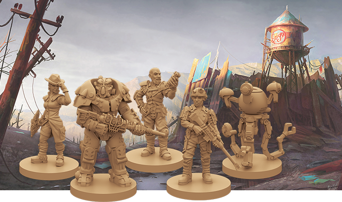 Fbgnc Character Pieces - Fallout Board Game Expansion New California (700x413), Png Download