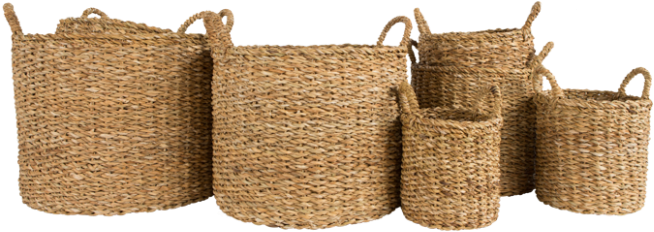 Gold Leaf Cattail Basket - Basket (800x775), Png Download