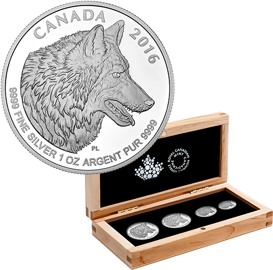 Canadian Silver Coins Dog (570x570), Png Download