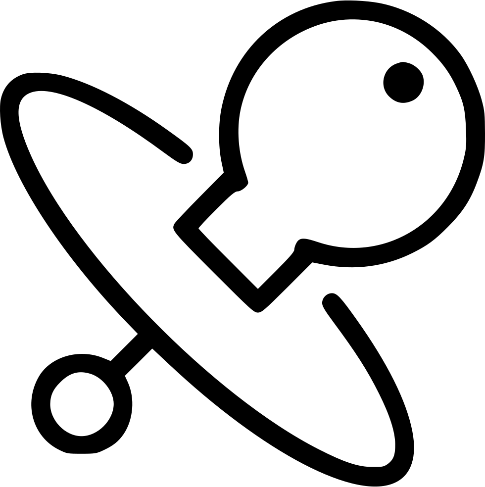 Pacifier Dummy Baby Binky Titty Comments - Chupete Blanco Y Negro (980x984), Png Download