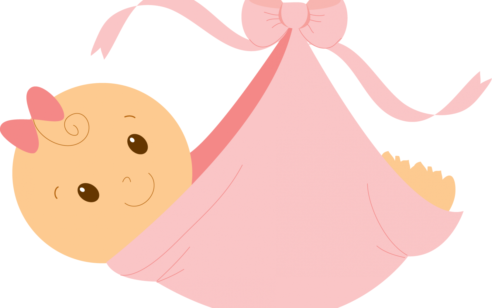 Footprint Clipart Baby Pacifier - Baby Girl Clipart (1680x1050), Png Download