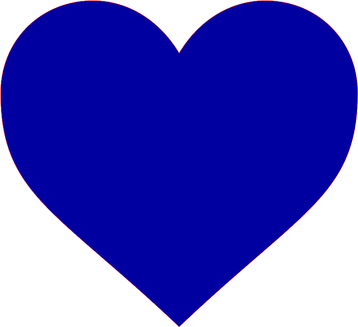Heart Bleu - Navy Blue Heart Clipart (715x653), Png Download