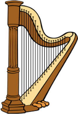 Harp - Dibujo De Un Arpa (400x400), Png Download