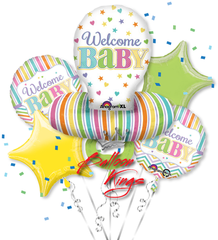 Baby Pacifier Bouquet - Baby Brights Pacifier Balloon (each) (500x500), Png Download