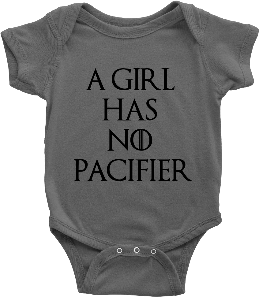 A Girl Has No Pacifier - Adventure Onesie (1000x1000), Png Download