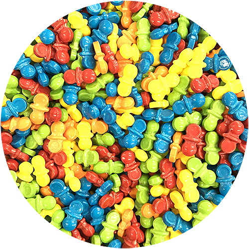 Oh Baby Coated Pacifier Shaped Pressed Candy - Baby Pacifier Shaped Candy 3 Pounds Bulk With Bonus (500x500), Png Download