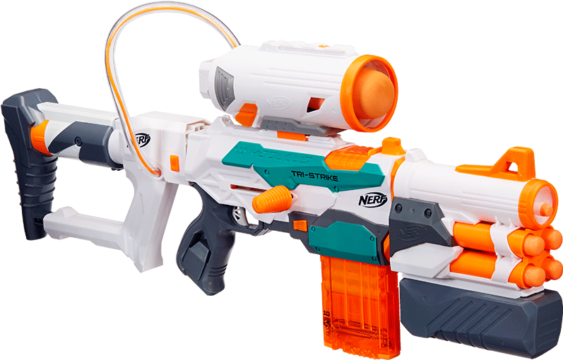 Hasbro Nerf Heat Assemble Multitasking Triple Launcher - Nerf Modulus Tri-strike Blaster (800x800), Png Download