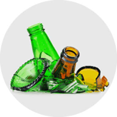 Broken Bottles And Jars - Vidrio Y El Reciclaje (384x384), Png Download
