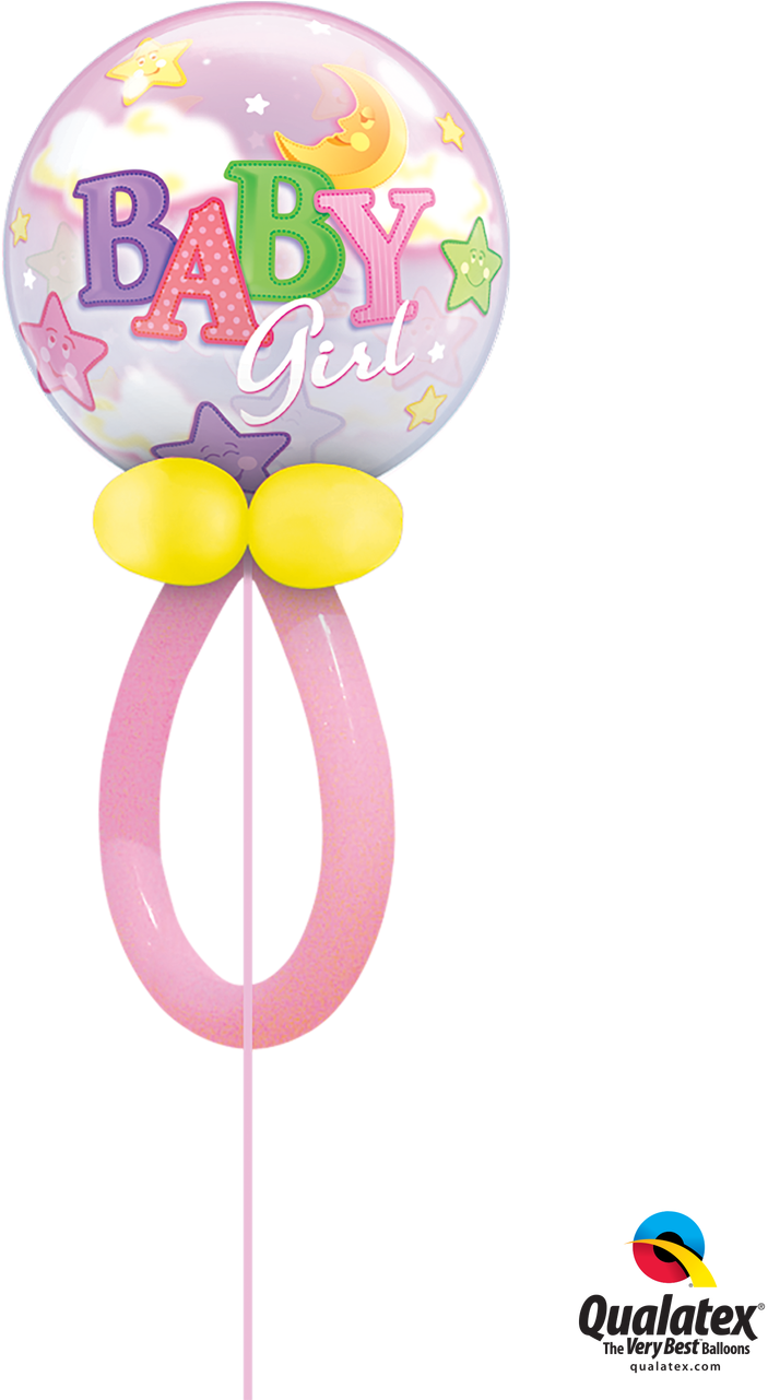 Dummy Balloon Pink - Baby Girl Bubbles (960x1280), Png Download