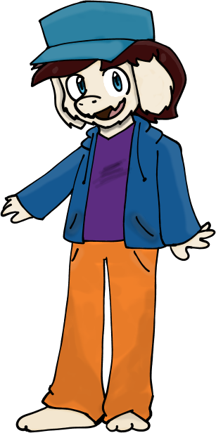 Lyre The Goat - Cartoon (307x616), Png Download