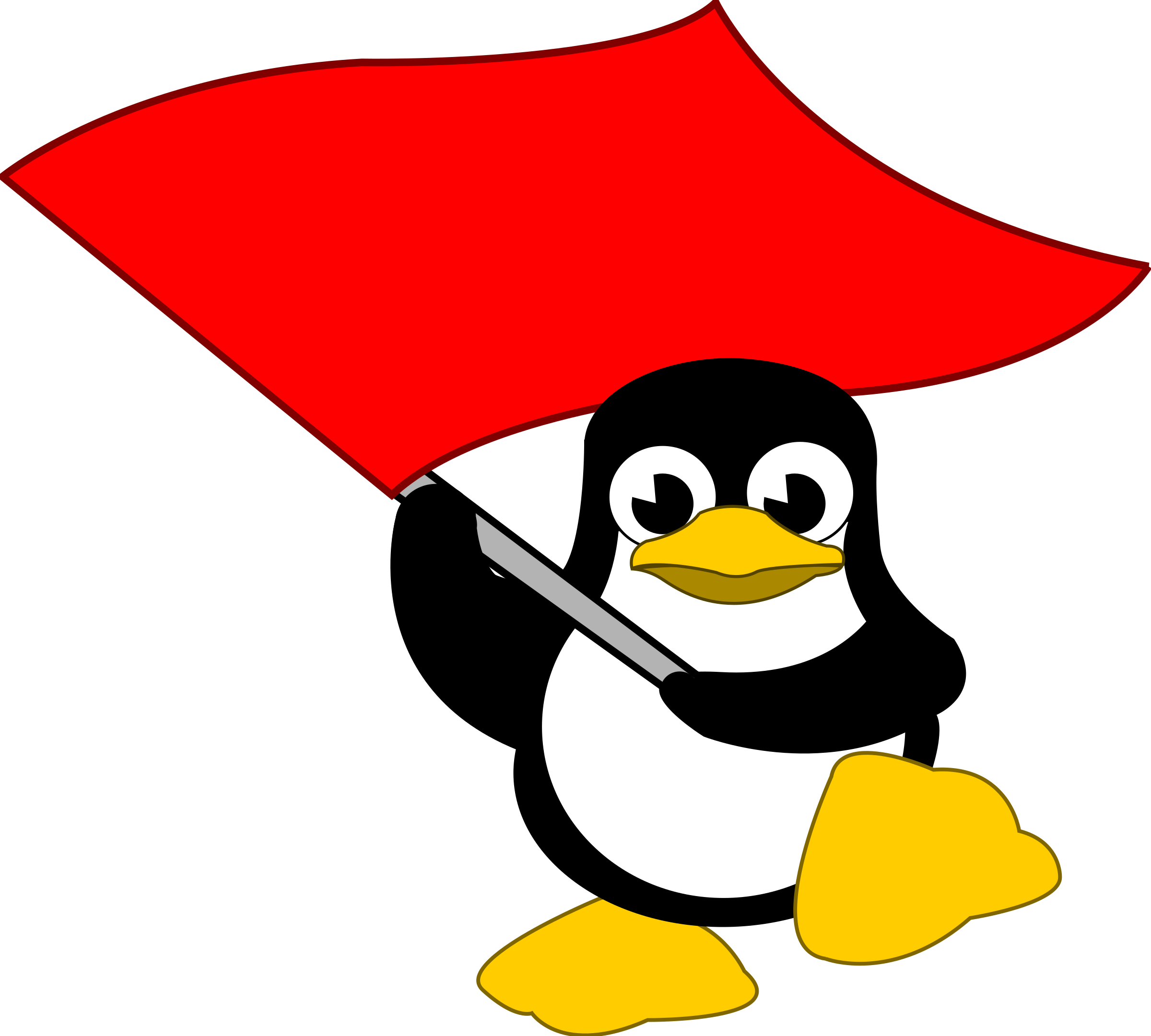 This Free Icons Png Design Of Tux Bandera (2400x2162), Png Download