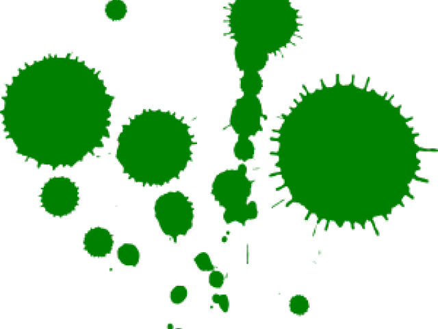 Dark Green Splash Paint Clipart (640x480), Png Download