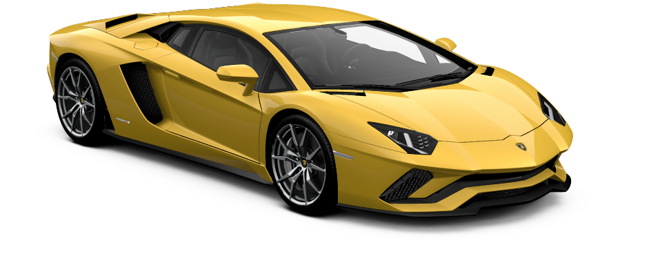 Lamborghini Aventador Yellow Png (1100x441), Png Download