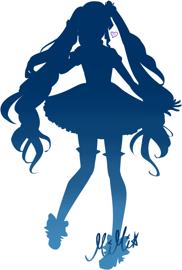 Manga Silhouette - Anime Silhouette Coloured (771x1037), Png Download