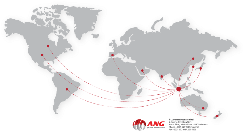 Arum Nirwana Global Is A Leading Company In Food And - World Map Gray And White (864x457), Png Download