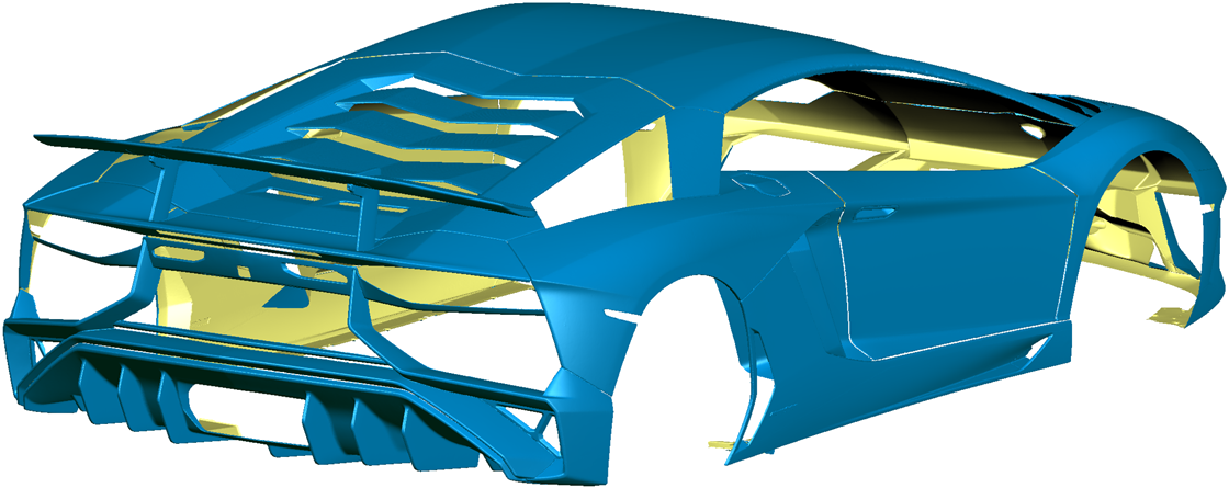 Lamborghini Aventador Superveloce 3d Scan Iso Back - 2016 Lamborghini Aventador (1200x600), Png Download