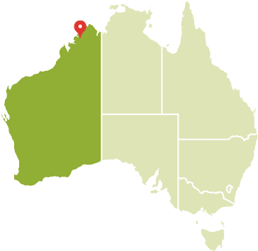 The Kimberley, Wa - Map Of Australia (378x377), Png Download