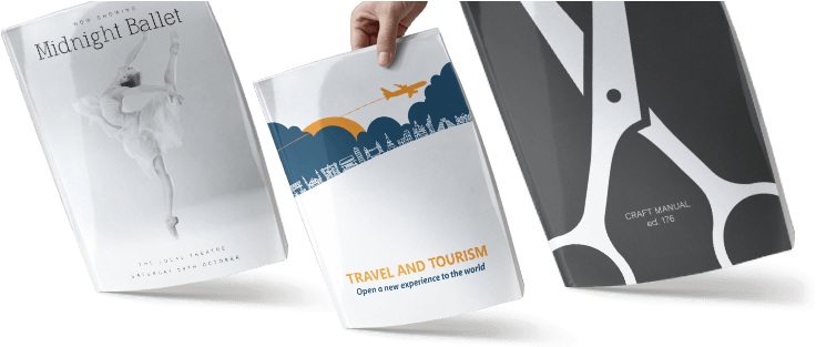 /umbraco Media/5851/perfect Bound Booklets - Paper Bag (783x328), Png Download