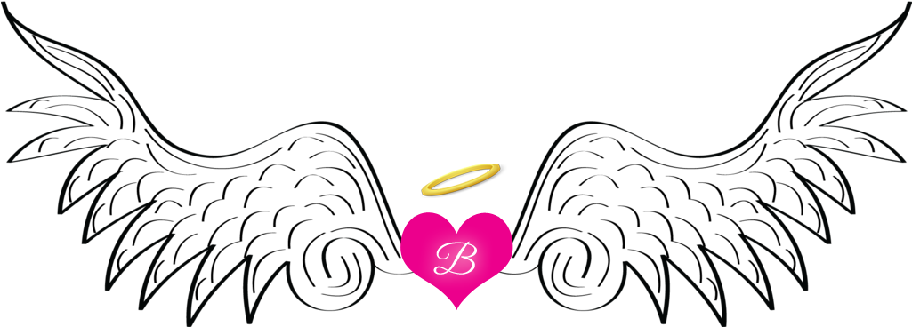 B Angel Wings - Angel Wings Clipart Png (1024x424), Png Download