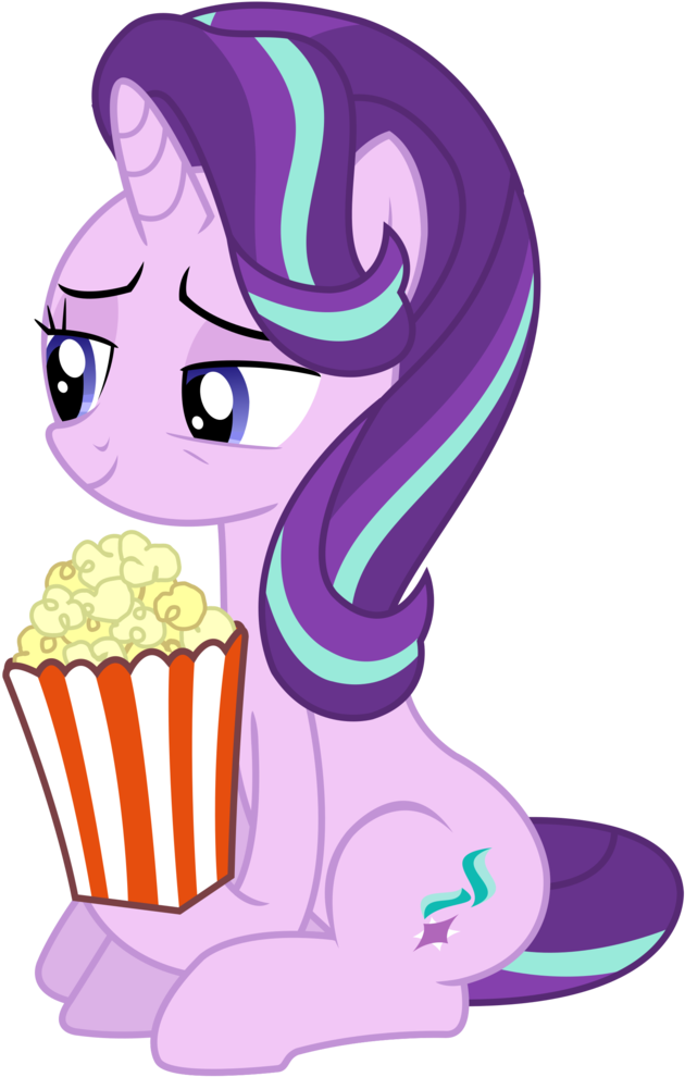 Sketchmcreations, Food, Popcorn, Safe, Simple Background, - Starlight Glimmer Popcorn (647x1024), Png Download