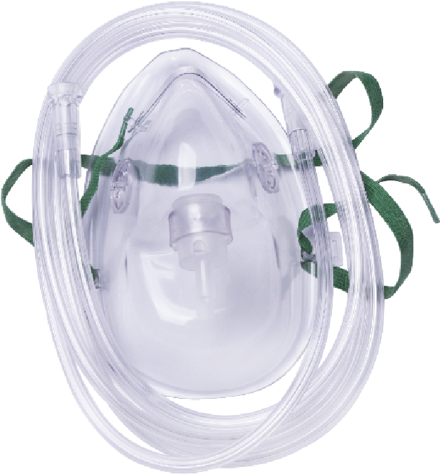 Adult 210cm Tubing - Oxygen Mask (856x748), Png Download
