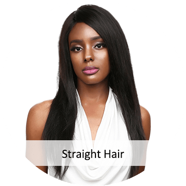 Straight Hair Wave - Lace Wig (370x370), Png Download
