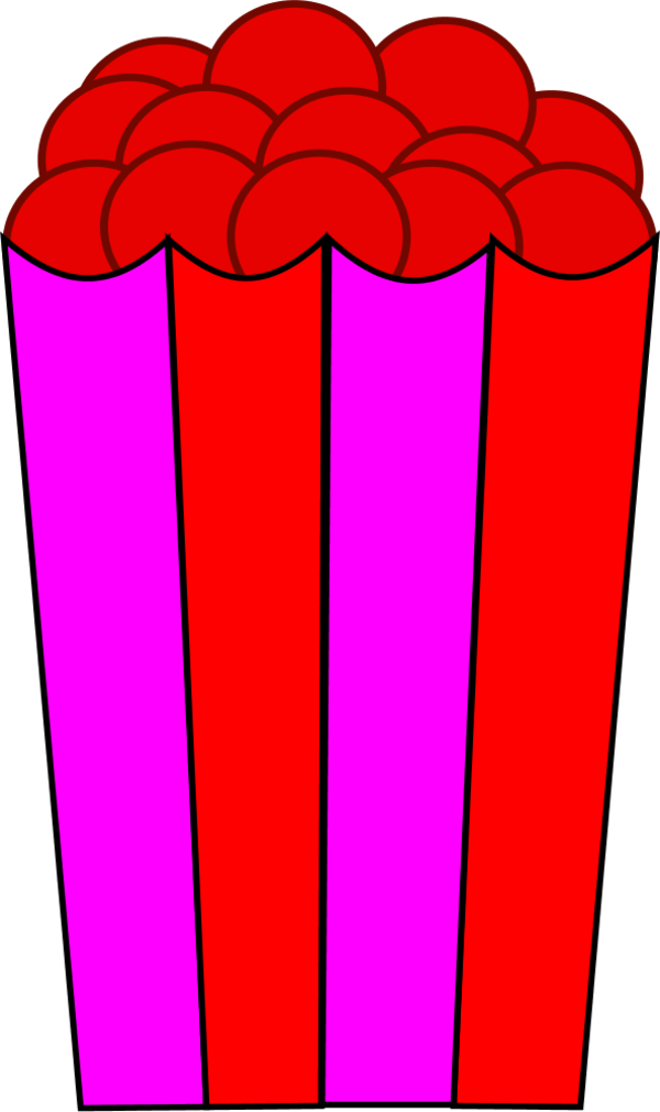 Popcorn Box Vector Clip Art - Clip Art (600x1011), Png Download