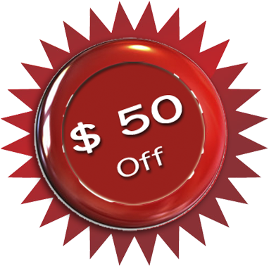 50 Dollars Off Air Conditioning Repairs - Sticker De Precio Png (500x496), Png Download