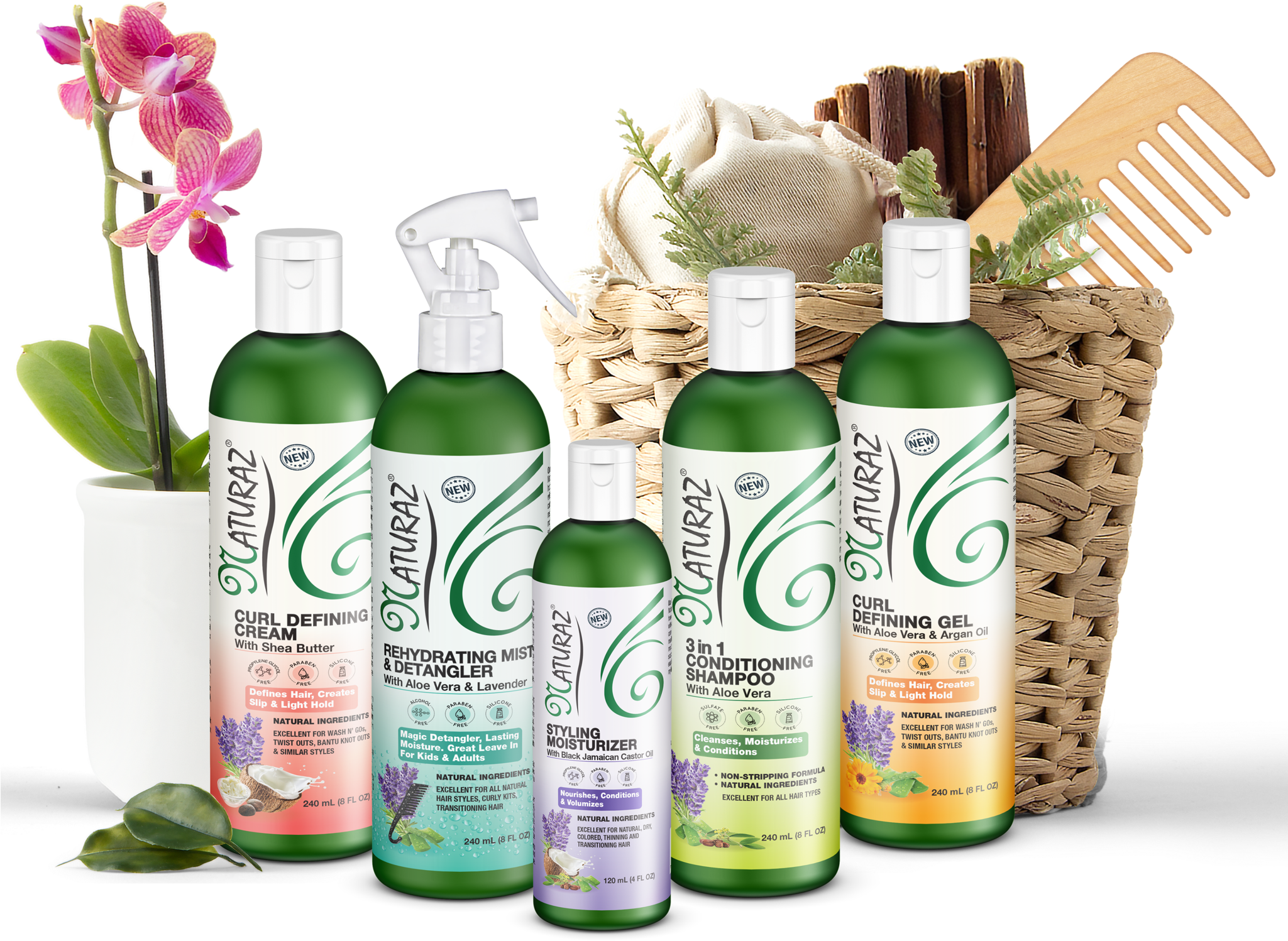 Naturaz Natural Hair Bundle - Diamond Background, Scene With Spa Items For Spa Day (2048x2048), Png Download