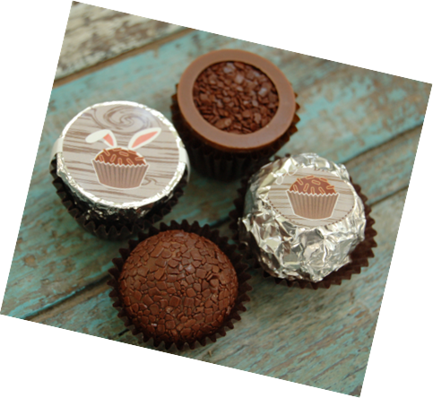 Brigadeiro Barn Handmade Gift Box With 4 Brigs - Cupcake (483x444), Png Download