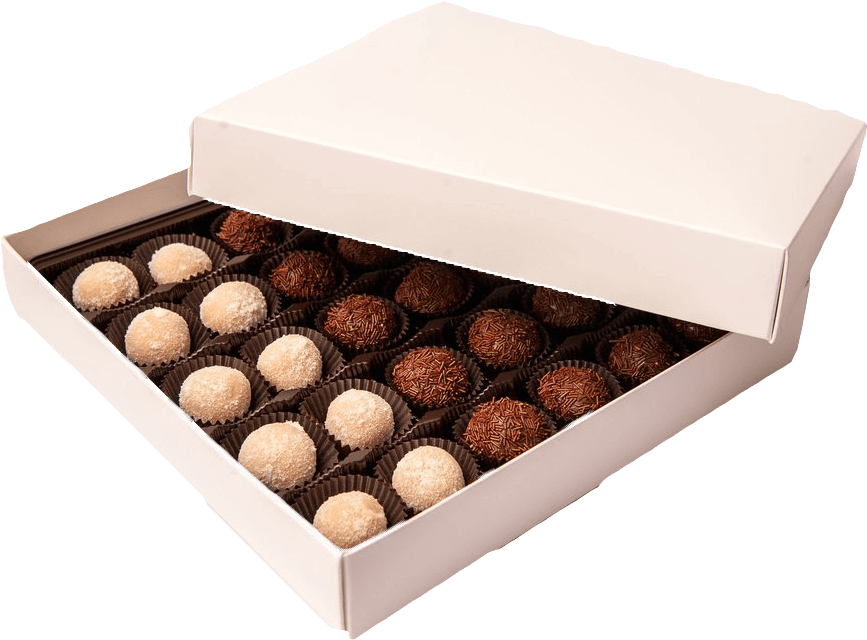 30 Bigadeiros Box - Brigadeiro Vegano Com Extrato De Soja (1024x682), Png Download