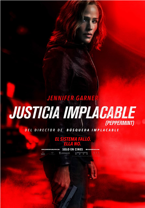 Estreno En Cines - Jennifer Garner Peppermint Poster (1200x720), Png Download