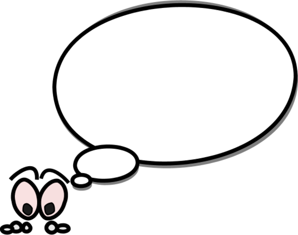 Person With Speech Bubble Clipart - Thinking Bubble Clipart (600x474), Png Download