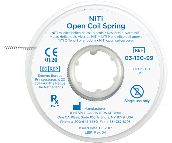 Image For Gac Niti Open Coil Spring - Spring (565x500), Png Download