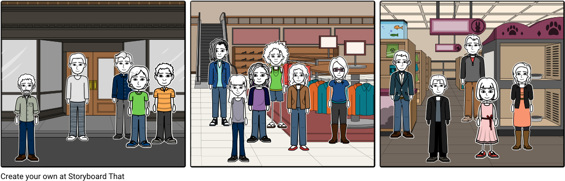 Tienda De Ropa - Cartoon (1164x385), Png Download