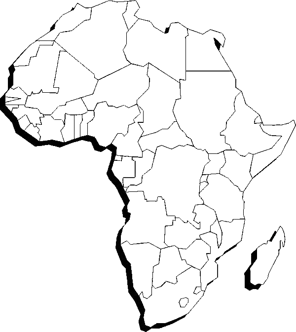 Africa Continent Map Drawing (600x673), Png Download