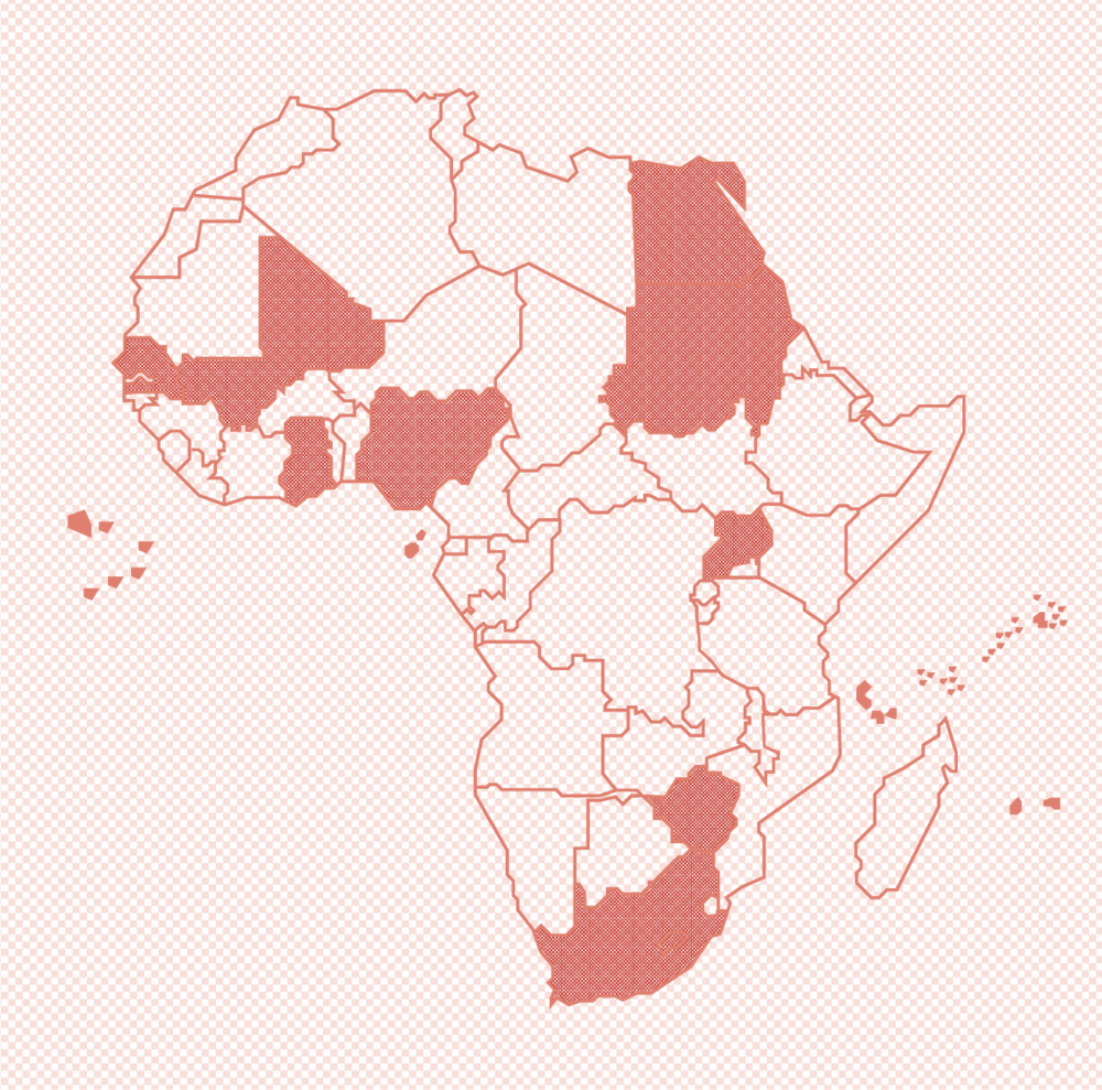 The Map Plots Some Of The Photography Training And - Map Of Africa (1000x989), Png Download
