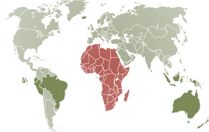 South America - Type 2 Diabetes In World (705x445), Png Download