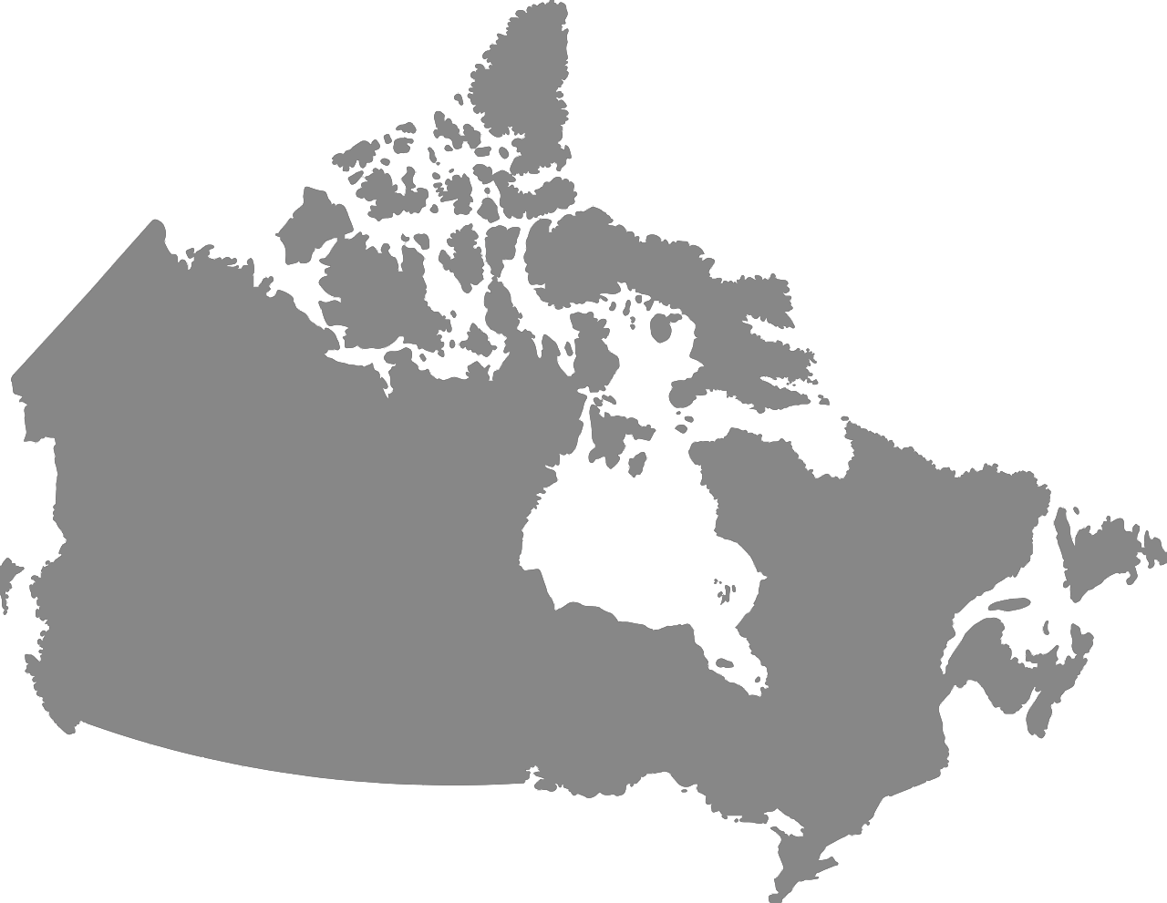 Discover Africa In Canada - Map Of Canada (1280x991), Png Download