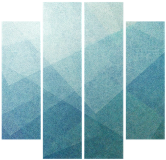 Quadríptico Fundo Azul Abstrato Com Quadrados De Pergaminho - Visual Arts (400x400), Png Download