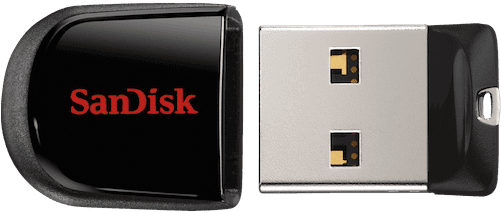 Cruzer Fit™ Usb Flash Drive - Sandisk Cruzer Fit 64 Gb Flash Drive - Usb 2.0 (500x500), Png Download