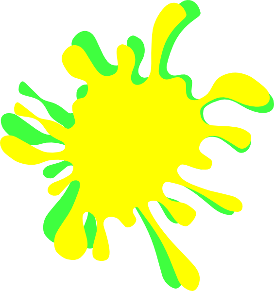 Yellow Paint Splatter Clip Art N10 - White Splatter Art (564x599), Png Download
