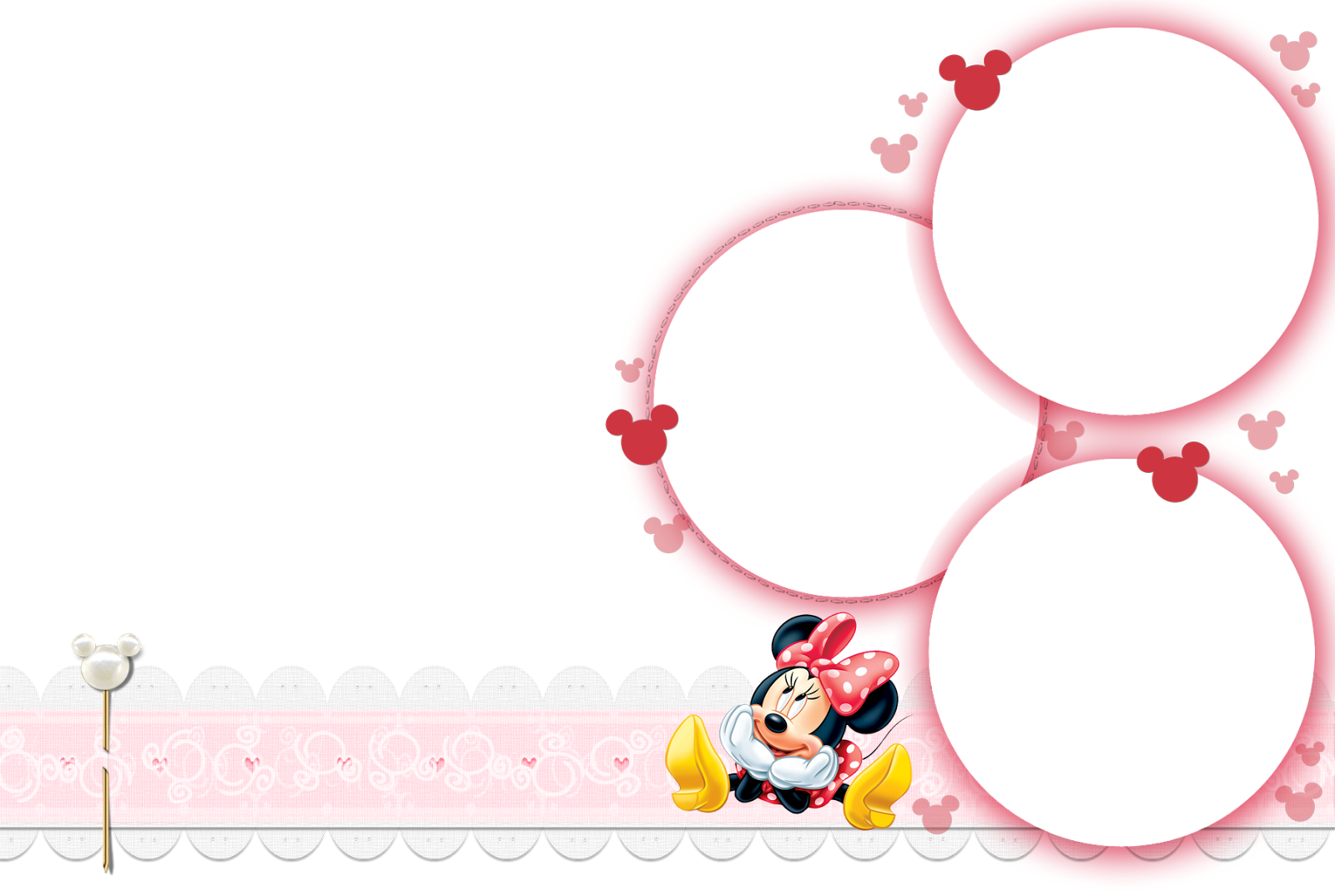 Moldura Minnie - Caf?? Disney Minnie Mouse 7th Birthday Candle (1600x1074), Png Download